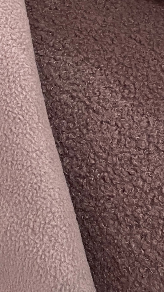 Fausse Fourrure Teddy Bouclette envers polaire Blush