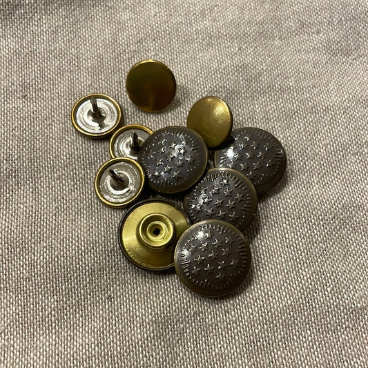 Bouton jeans automatique Laiton 17mm