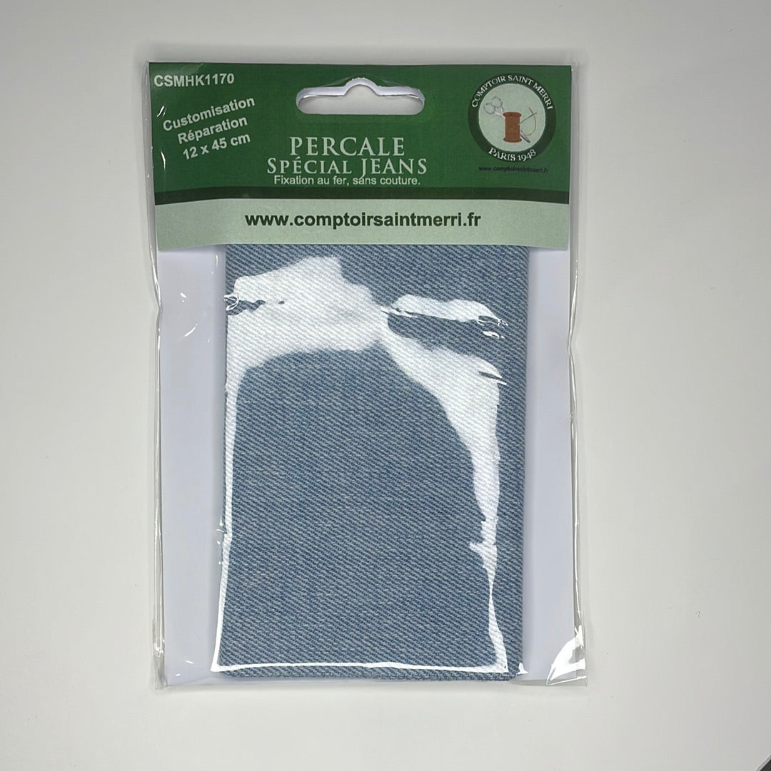 Pièces percale spéciale jeans clair 12X45 cm CSMHK11701-1