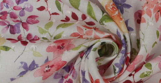 Viscose Plumetis Digital  PINK