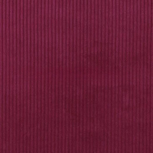 Tissu Velours Lavé Larges Côtes Cerise