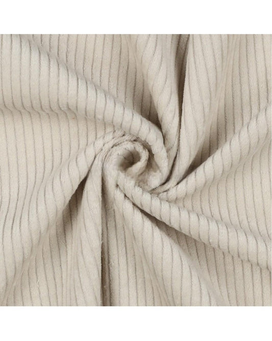 Tissu Velours Lavé Larges Côtes LightSand