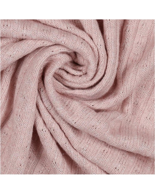 Viscose Maille Pull Lurex Rose