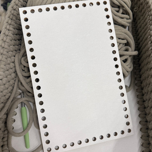 Fond Base Bois Crochet pour Panier rectangle