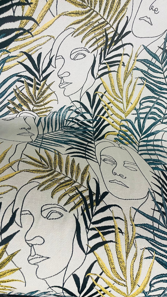 Tissu Jacquard Baltic Chantal Clair