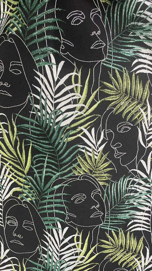 Tissu Jacquard Baltic Chantal Foncé