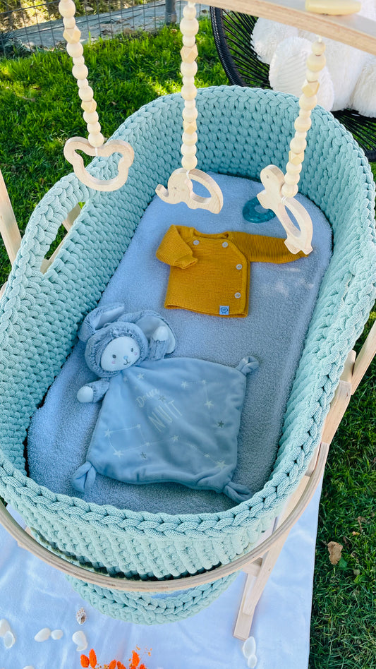 Tuto Couffin bébé panier Moïse au crochet