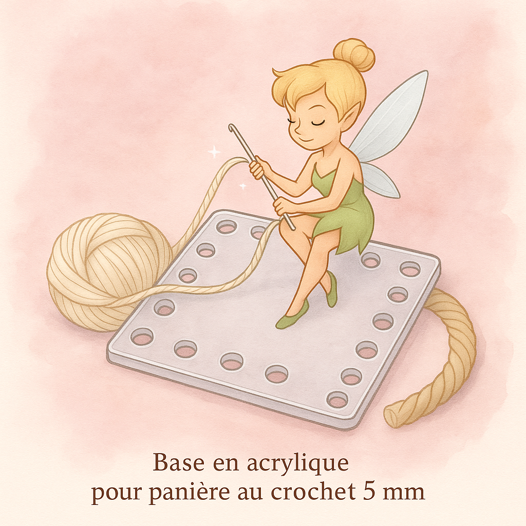 Fond Base Acrylique Carré pour Crochet