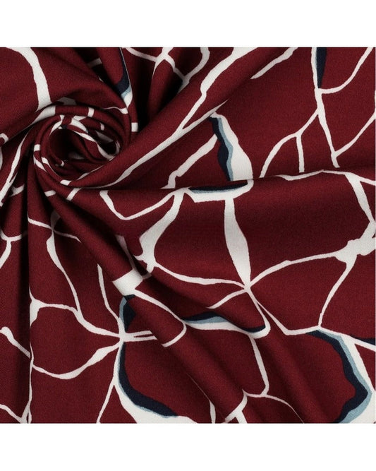 Viscose Lourde Stretch Rouge Berry