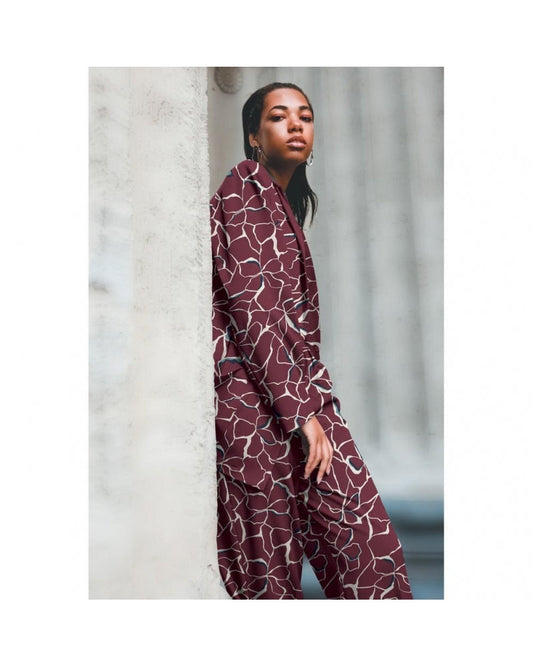 Viscose Lourde Stretch Rouge Berry