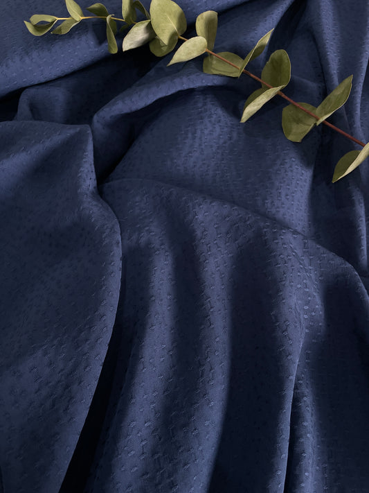 Viscose Jacquard Navy