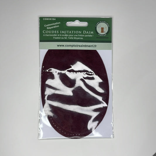 Coudes thermocollant imitation Daim GT bordeaux taille moyenne CSMHK18423-23