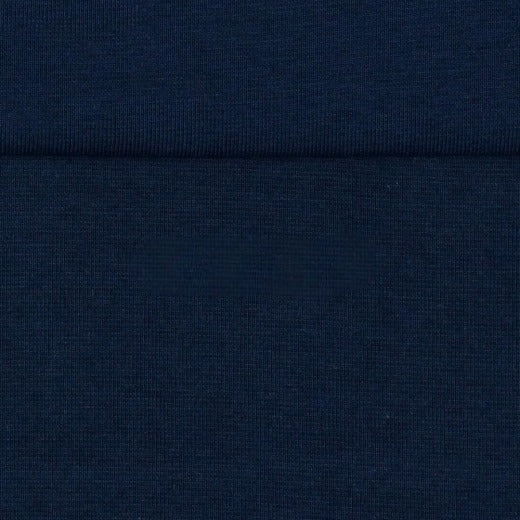 Bord côte chiné uni Navy