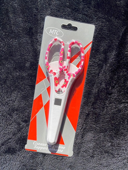 Ciseaux de cuisine avec support aimanté