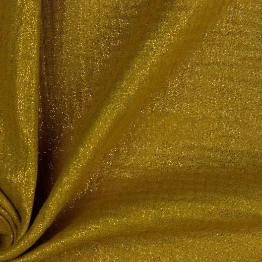 Tissu Double Gaze Glitter Poppy Ochre