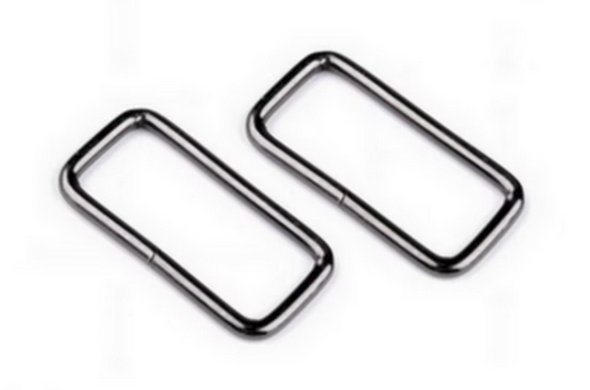 Boucles étrier Anneaux rectangle en métal pour sangles ou anses de sac GunBlack