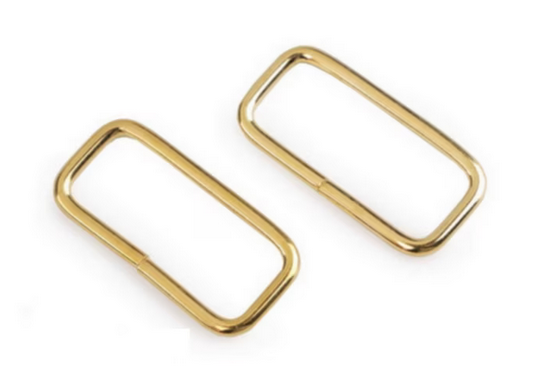 Boucles étrier Anneaux rectangle en métal pour sangles ou anses de sac Or