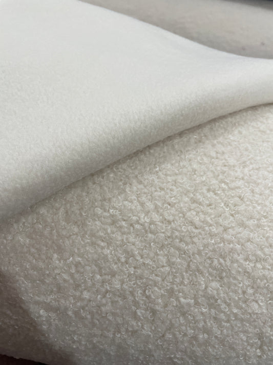 Fausse Fourrure Teddy Bouclette envers polaire Écru