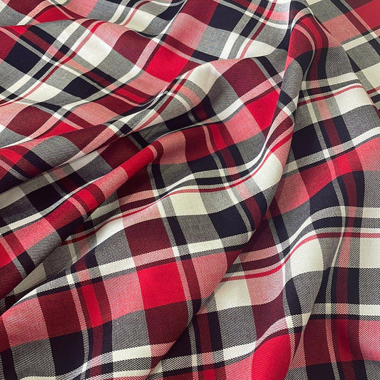 Tartan Viscose Rouge