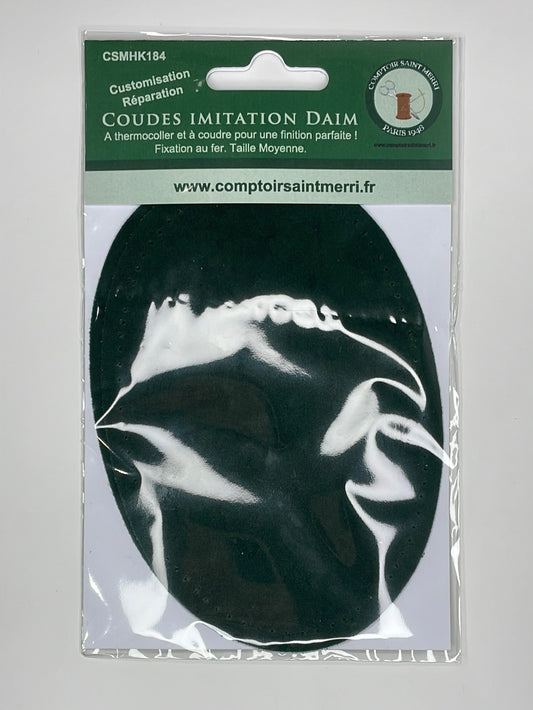Coudes thermocollant imitation Daim Tm vert foncé  taille moyenne CSMHK18470-70