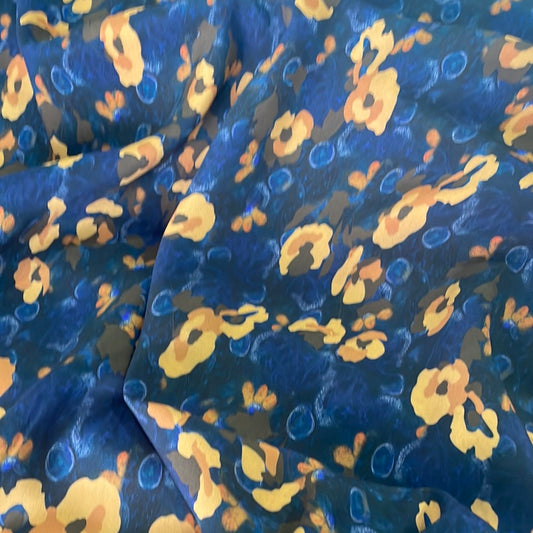 Viscose Fleur Marron