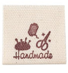 Étiquettes tissées Carré HANDMADE @1