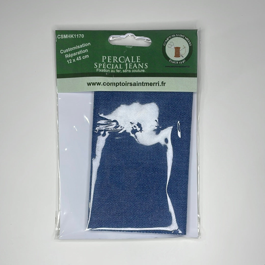 Pièces percale spéciale jeans moyen 12X45 cm CSMHK11704-4