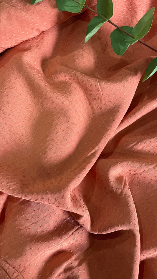 Viscose Jacquard Terracotta