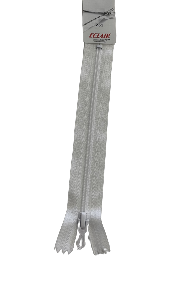 Fermeture à glissière Non séparable Z51 4mm BLANC