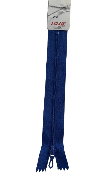 Fermeture à glissière Non séparable Z51 4mm BLEU DRAPEAU
