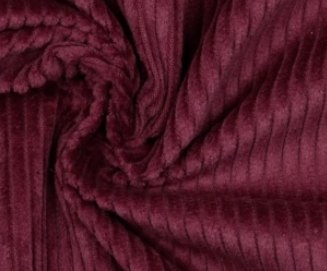 Tissu Velours Lavé Larges Côtes Berry