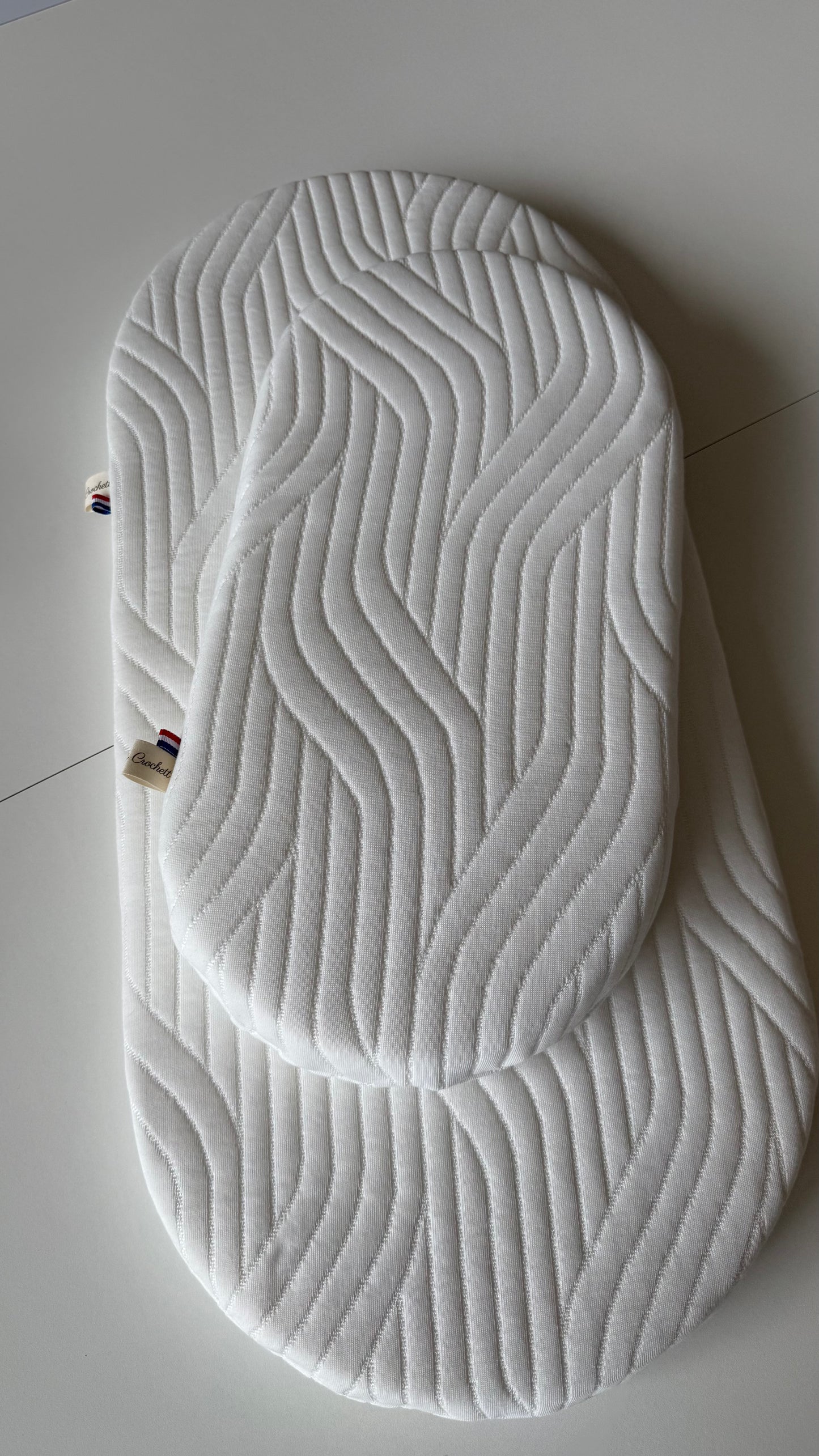 Matelas de couffin Poupée 25 × 50cm – mousse CERTIPUR & housse douce réversible