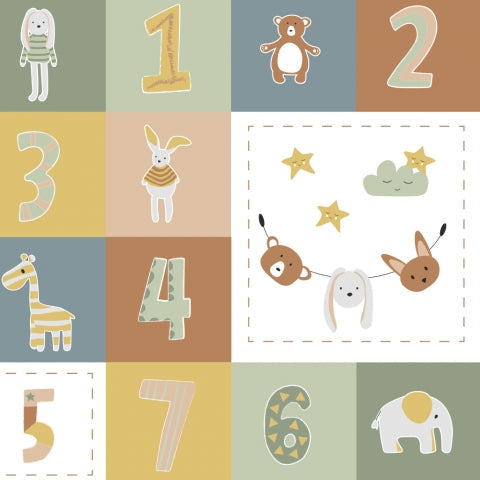 Tissu Doudou Imprimé Boréal Chiffres