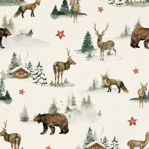 POPELINE RUSSET NOËL 7004