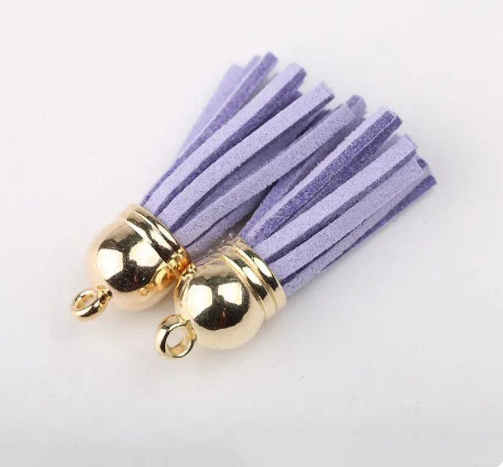 Pompons 38mm en suédine PARME