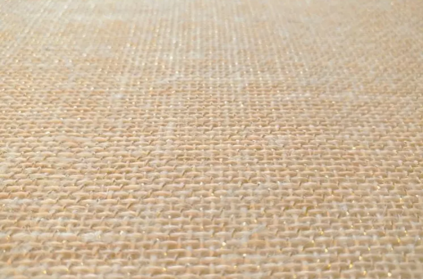 Toile de jute Lurex Blanc