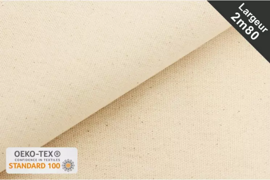 Tissu LAURENT Demi-natté Naturel