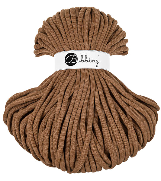 Corde tressée en coton 9mm coloris Caramel – Les Fées Crochett’