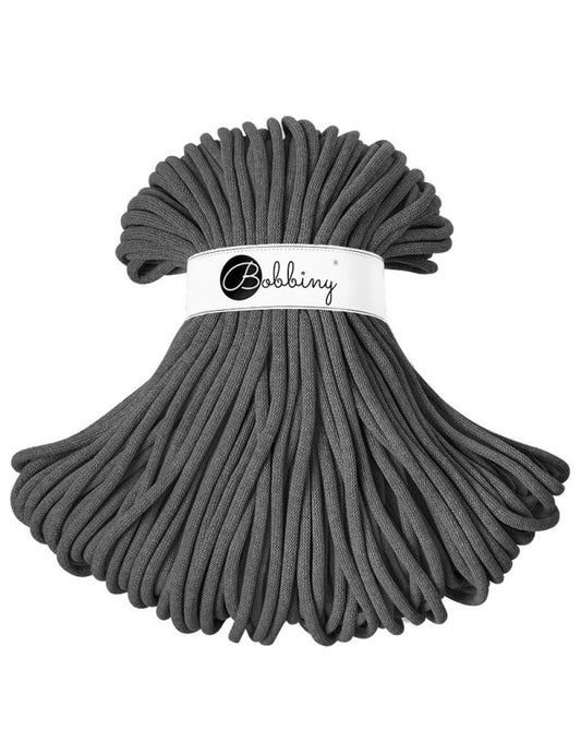 Corde tressée en coton 9mm coloris Charcoal – Les Fées Crochett’