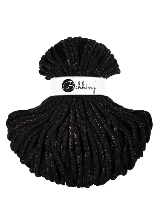 ✨ Corde tressée en coton – Golden Black