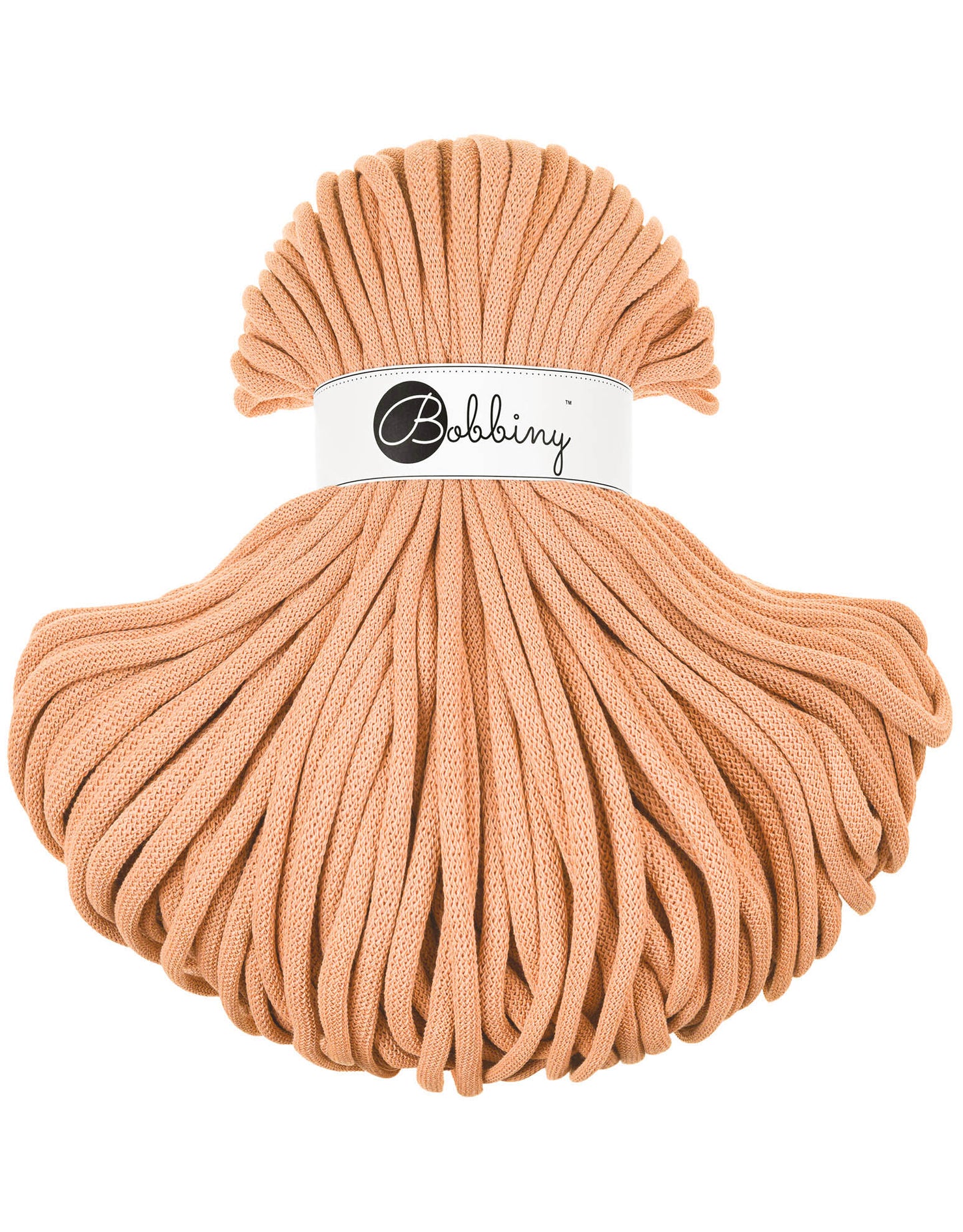 🍑 Corde tressée en coton – Peach Fuzz
