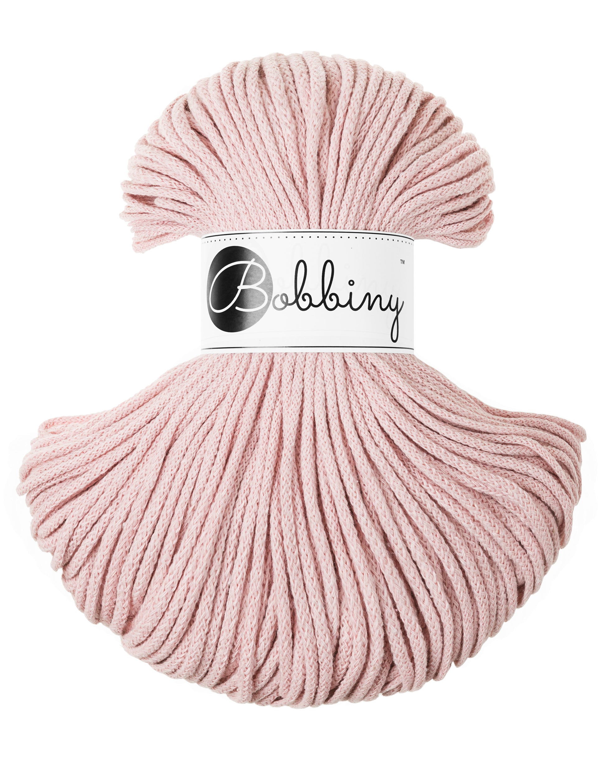 Corde tressée en coton 3mm coloris Pastel Pink – Les Fées Crochett’