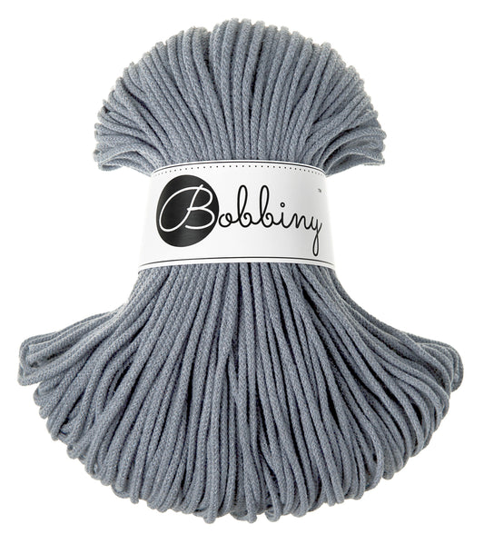 Corde tressée en coton 3 mm coloris Steel – Les Fées Crochett’