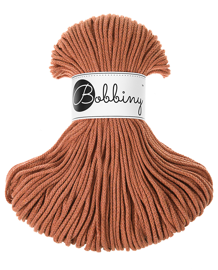 Corde tressée en coton 3mm coloris Terracotta– Les Fées Crochett’