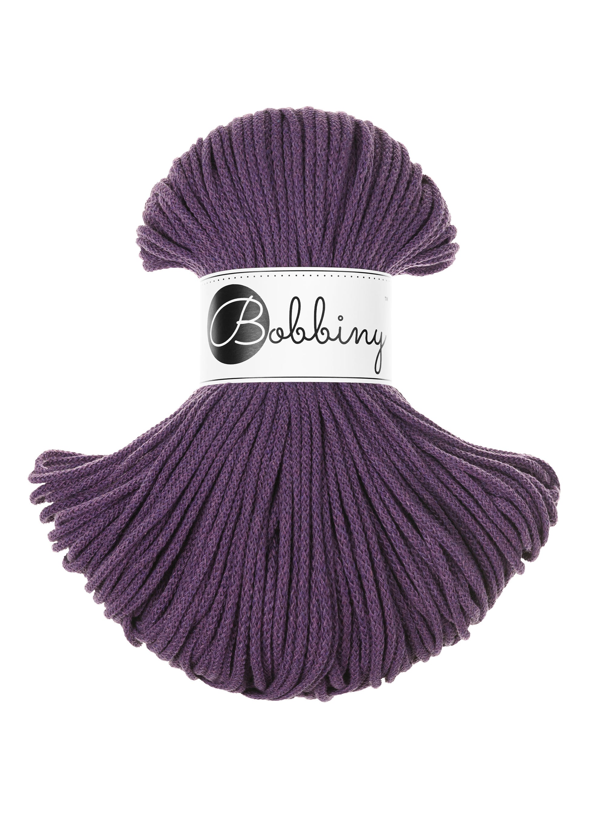 Corde tressée en coton 3mm coloris Violet – Les Fées Crochett’