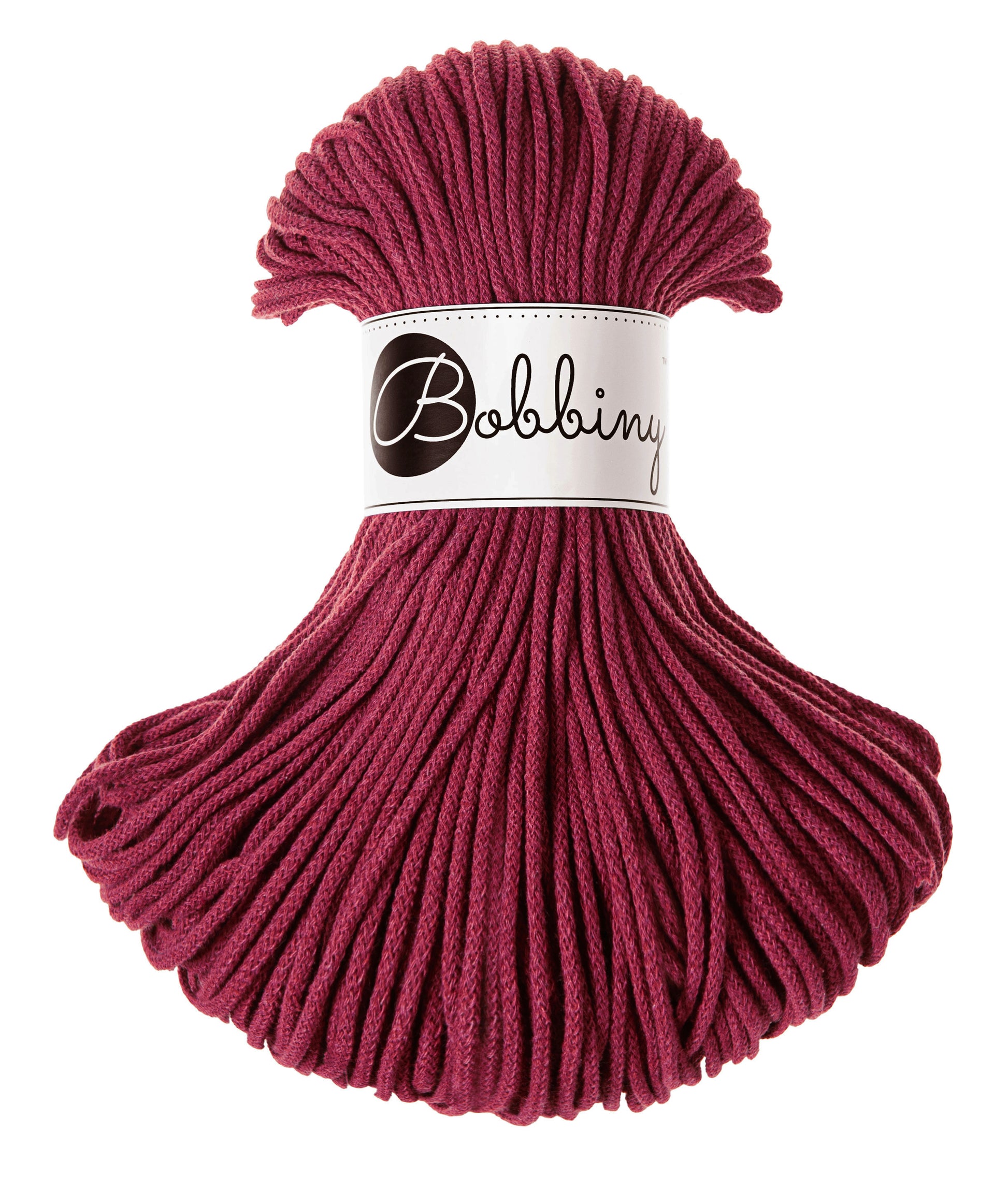 Corde tressée en coton 3mm coloris Wine Red – Les Fées Crochett’