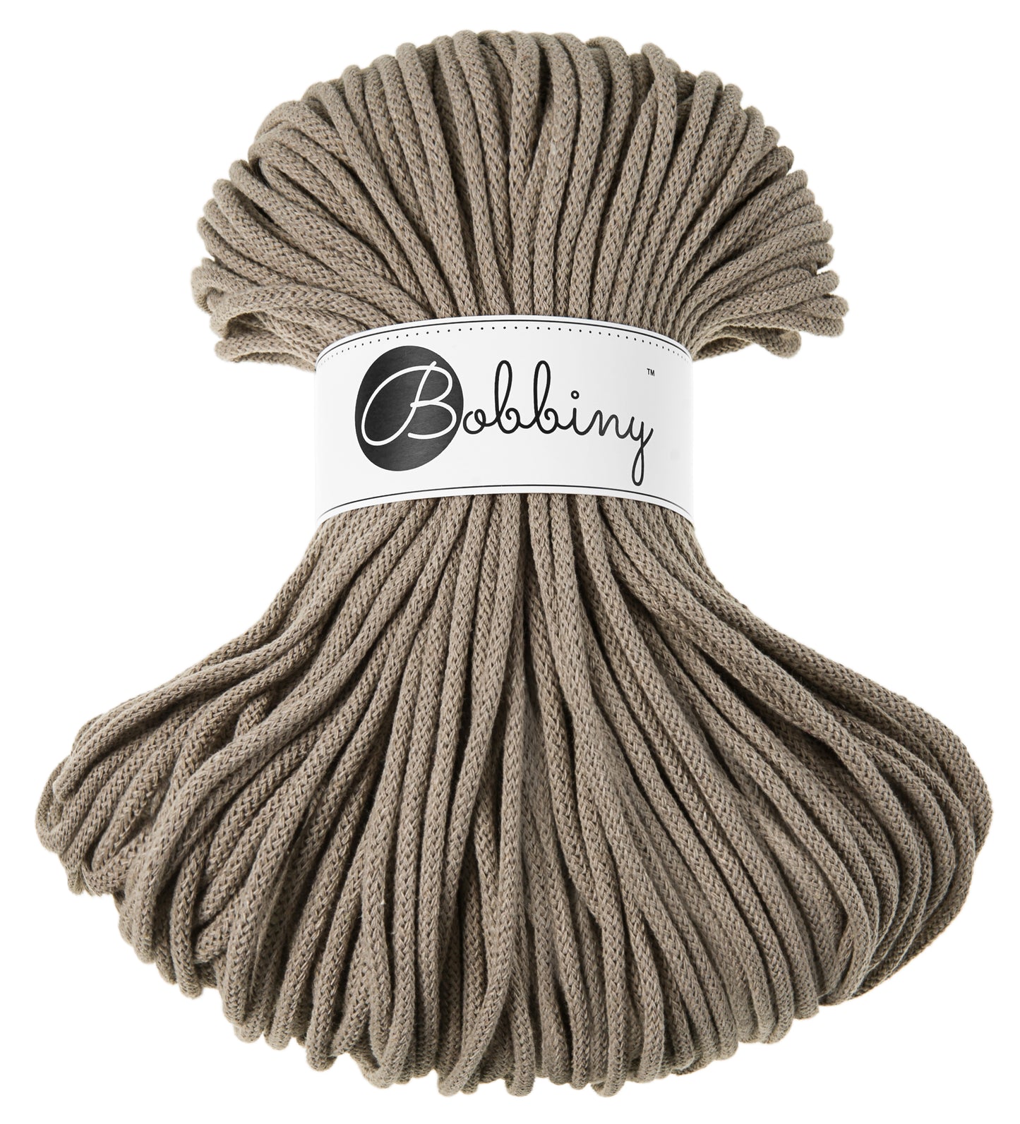 Corde tressée en coton 5 mm coloris Coffee – Les Fées Crochett’