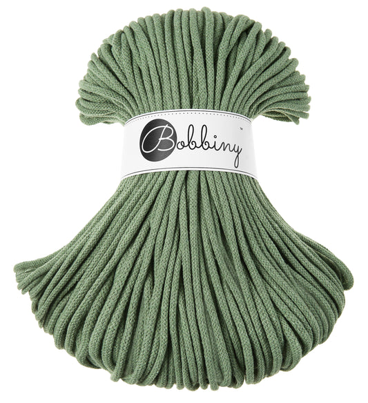 Corde tressée en coton 5 mm coloris Eucalyptus Green – Les Fées Crochett’