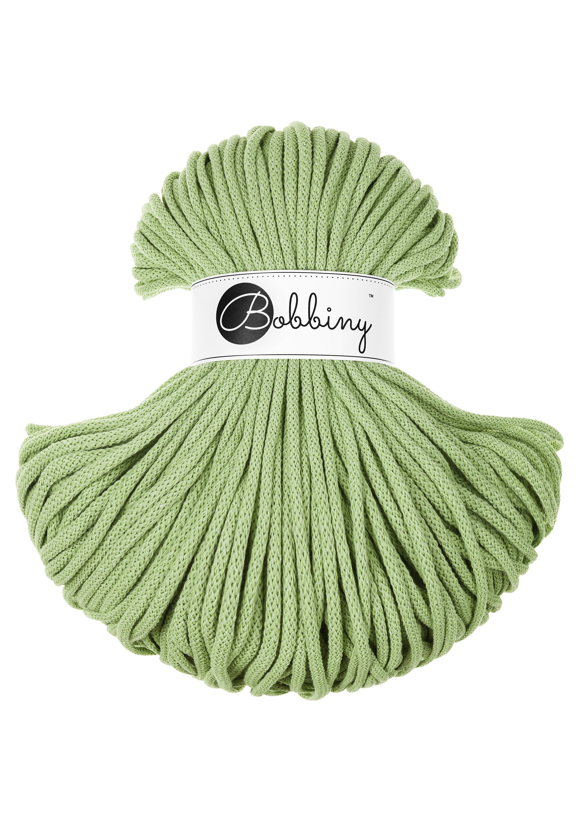 Corde tressée en coton 5mm coloris Matcha – Les Fées Crochett’