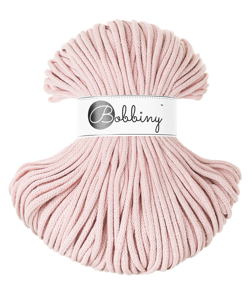 Corde tressée en coton 5mm coloris Pastel Pink – Les Fées Crochett’